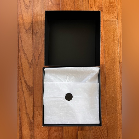 Chanel Large Square White Box with Black Trim & Black Bottom - Picture 3 of 3